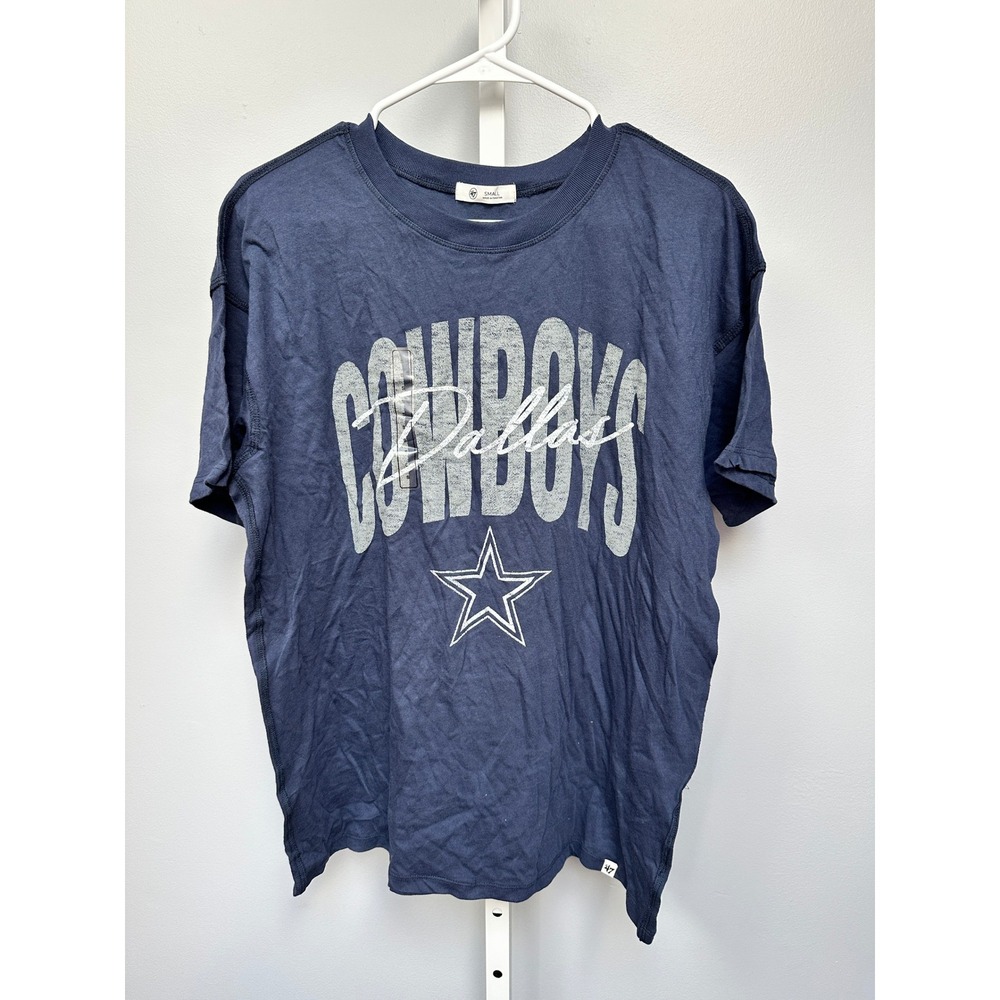 Dallas Cowboys '47 Brand Atlas Blue T-Shirt NFL Football Graphic Tee- BNWT $40